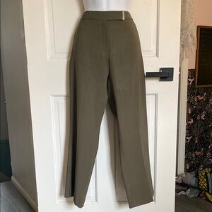 Olive Green Wide-Leg Trousers - Size 12 (runs small)